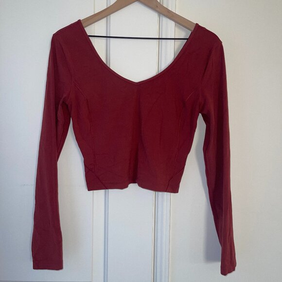 Lululemon Align Long Sleeve Shirt Mulled Wine Size 8 - Picture 2 of 5